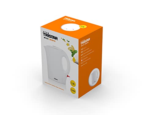 Tristar Wasserkocher, 1 L, 1100 W, Kalkfilter, Weiß [WK-3372]