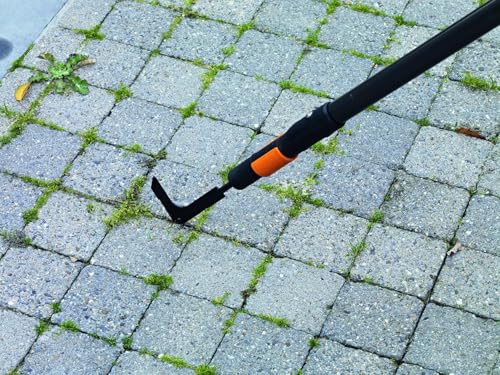 Fiskars Fugenkratzer, Fugenreiniger, Gerätekopf, Länge: 25 cm, Breite: 7 cm, Stahl-Klinge, Schwarz/Orange, QuikFit, 1000687