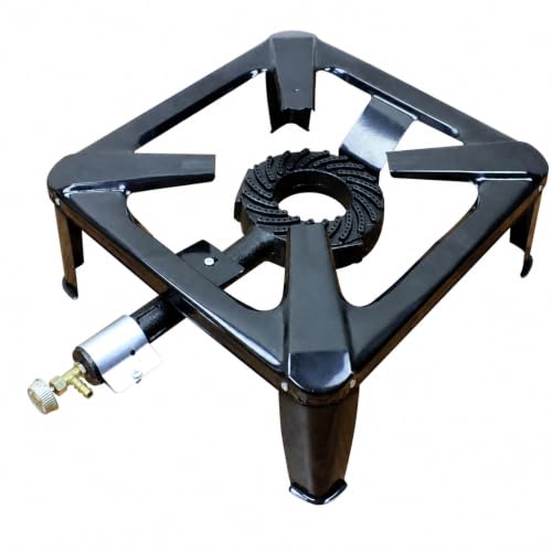 BACOENG Hockerkocher Gas 10KW, Campingkocher Inklusive 1.5 m Schlauch und 50 mbar Druckregler