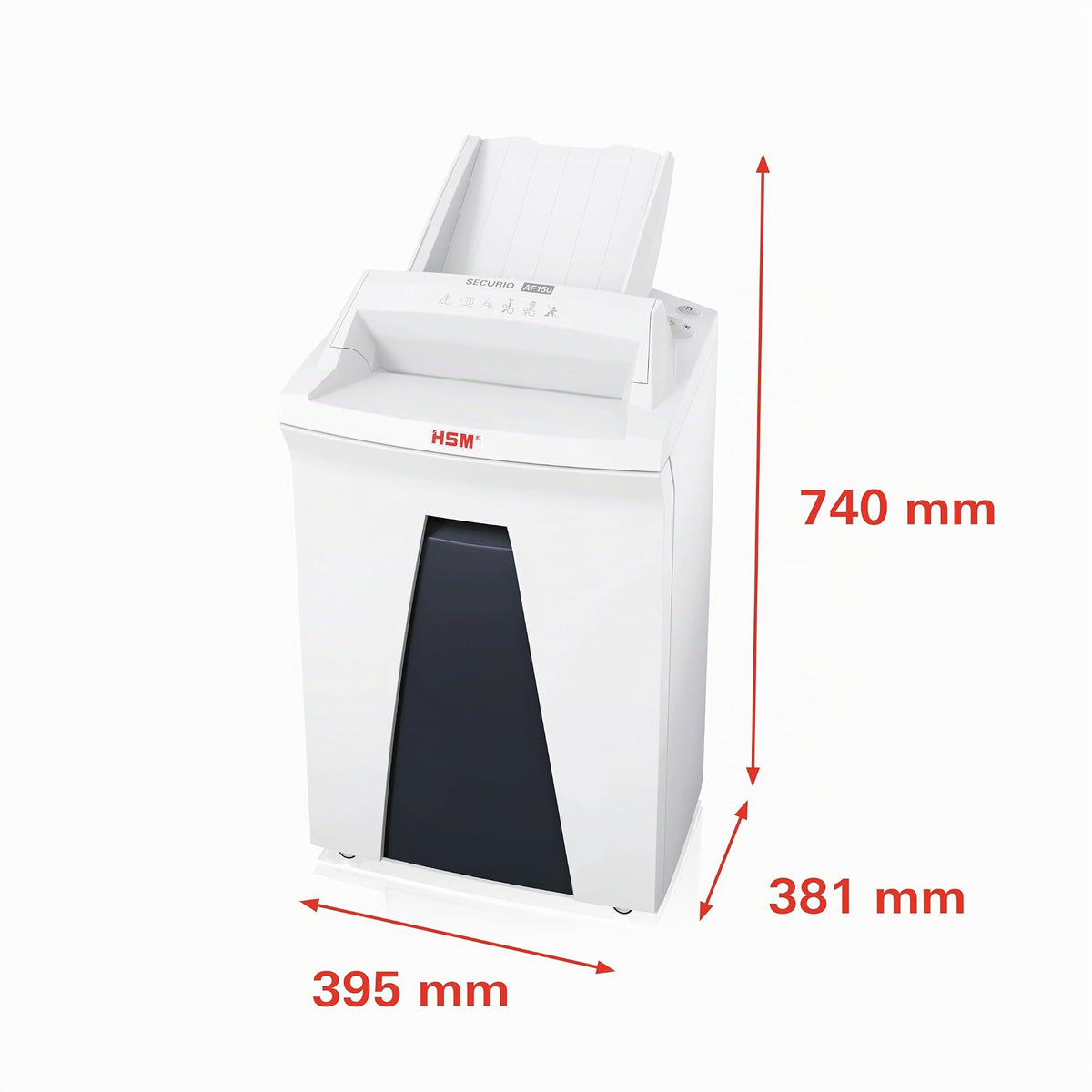 HSM SECURIO AF150 Aktenvernichter I Partikelschnitt 4,5 x 30 mm I 150 Blatt