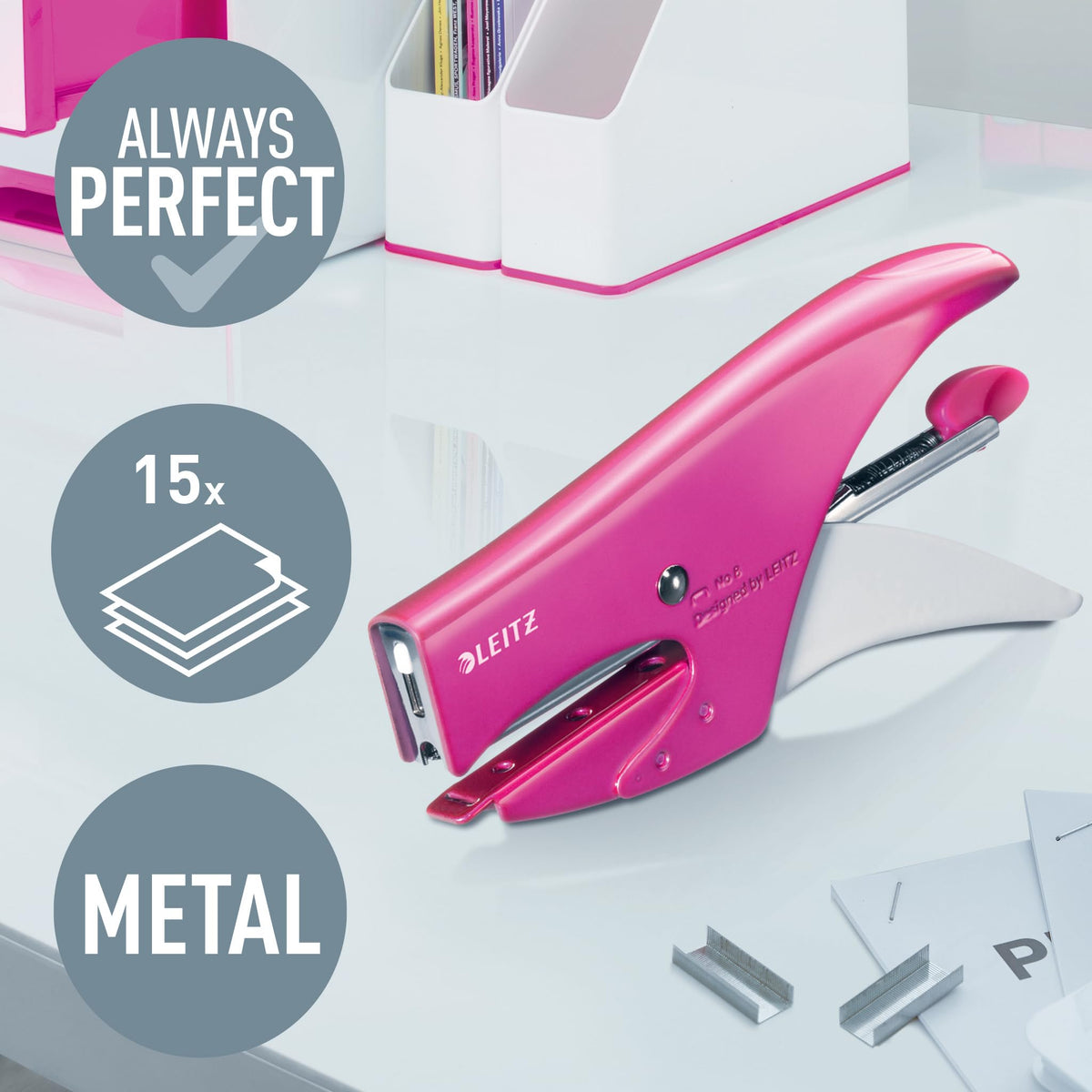 Cucitrice Manuale Leitz 5547 Leitz Fucsia Metallizzato 55470023