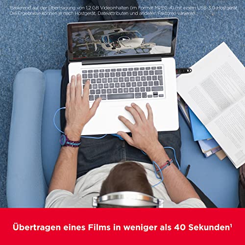 SanDisk Ultra USB 3.0 Flash-Laufwerk 256 GB (SecureAccess Software, Passwortschutz, Übertragungsgeschwindigkeit von bis zu 130 MB/s) Schwarz