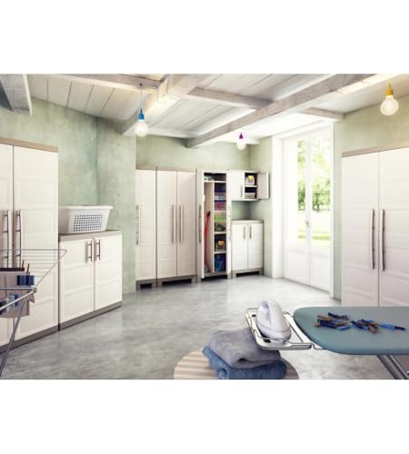 Keter Excellence Kunststoffschrank, hoch, BxTxH: 65x45x182cm, beige/taupe, inkl. 4 höhenverstellbaren Einlegeböden