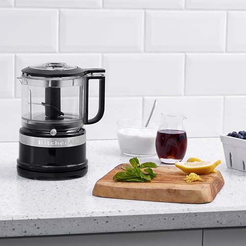 KitchenAid 5KFC3516EOB ,Mini-Food-Processor,Großartig zum Hacken, Vorbereiten von Dressings und Saucen, onyx schwarz