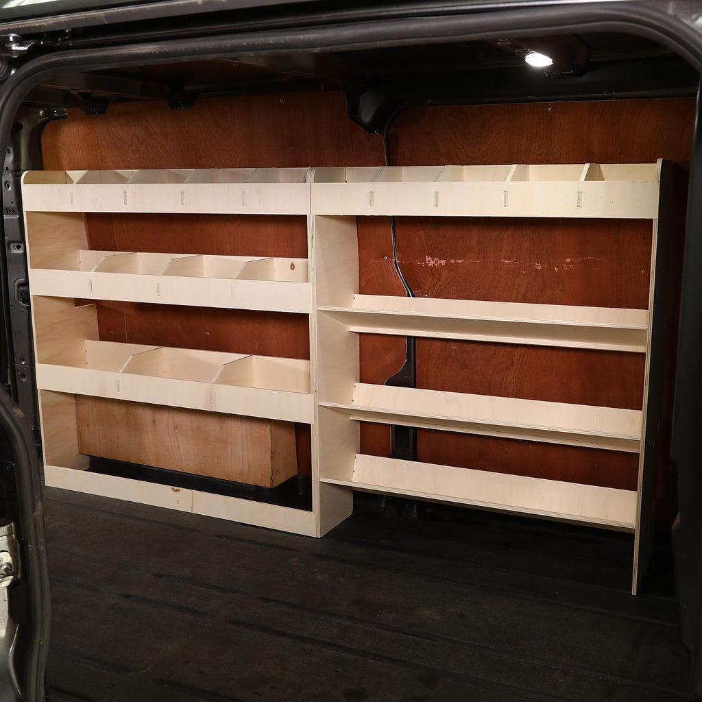 Vanify - Kompatibel mit Ford Transit Custom L2 2012+ Fahrzeugeinrichtung Fahrzeugregale, Werkzeugkasten und hinteres Regal
