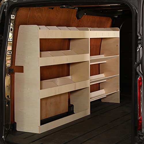 Vanify - Kompatibel mit Ford Transit Custom L2 2012+ Fahrzeugeinrichtung Fahrzeugregale, Werkzeugkasten und hinteres Regal