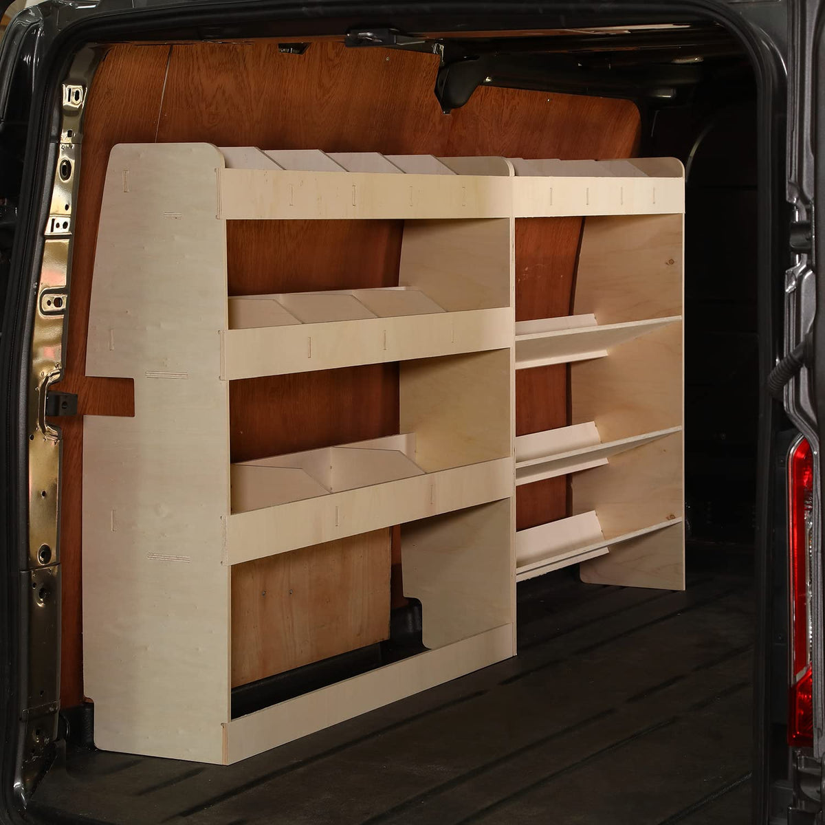 Vanify - Kompatibel mit Ford Transit Custom L2 2012+ Fahrzeugeinrichtung Fahrzeugregale, Werkzeugkasten und hinteres Regal