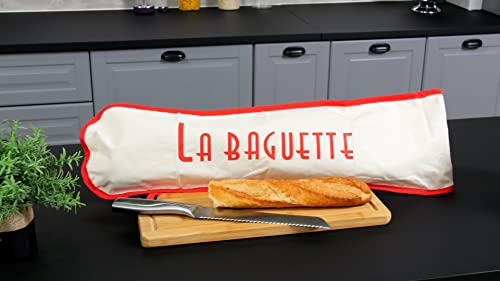 sac à sac ® Beutel für Baguette, 73 X 19 cm 100% Baumwolle, Frankreich