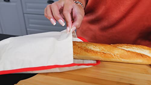 sac à sac ® Beutel für Baguette, 73 X 19 cm 100% Baumwolle, Frankreich