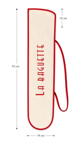 sac à sac ® Beutel für Baguette, 73 X 19 cm 100% Baumwolle, Frankreich