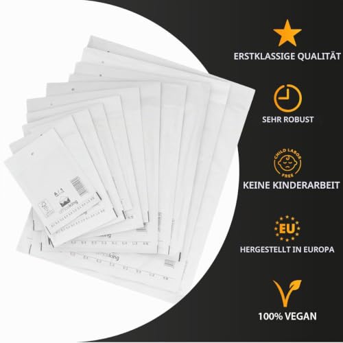 verpacking 200 Luftpolsterversandumschläge A1 weiß 120 x 175 mm DIN A6 Luftpolster Verpackung Polsterumschläge Briefumschläge gepolstert