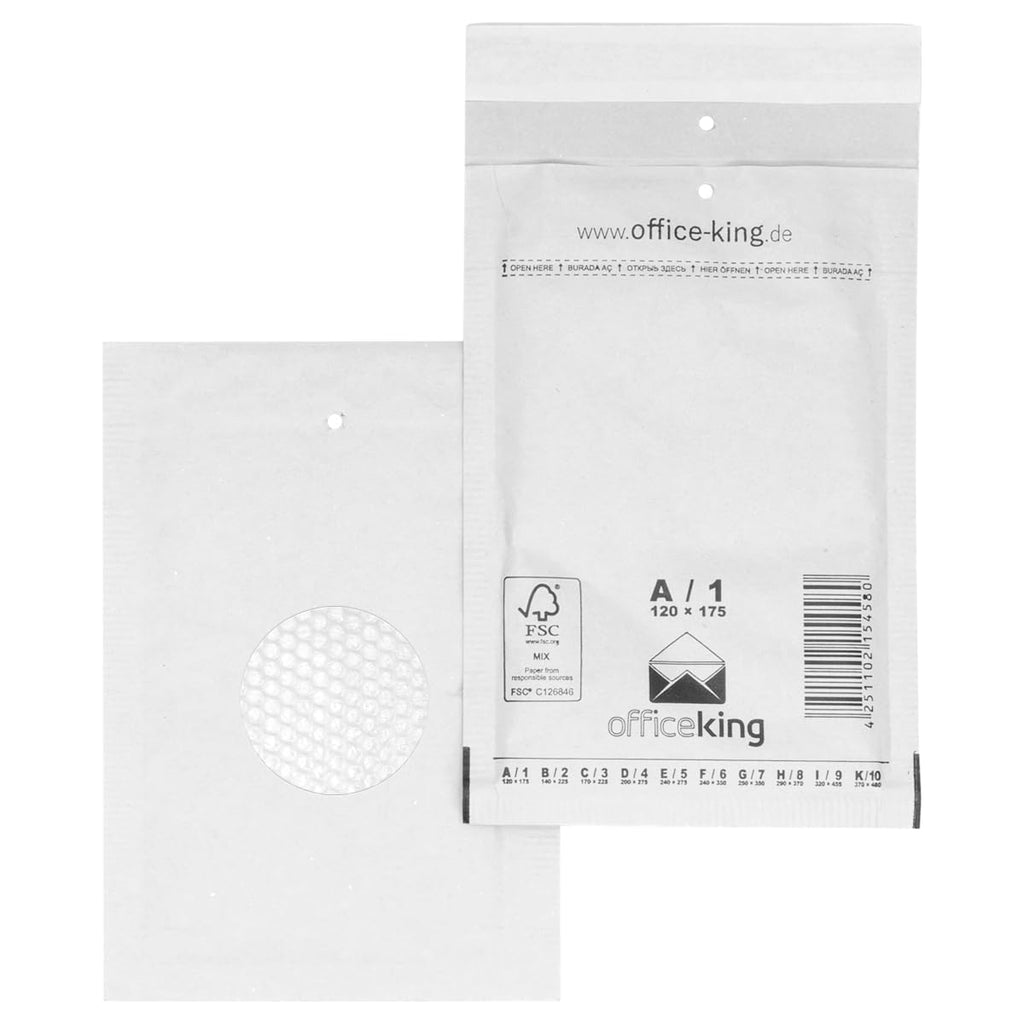 verpacking 200 Luftpolsterversandumschläge A1 weiß 120 x 175 mm DIN A6 Luftpolster Verpackung Polsterumschläge Briefumschläge gepolstert