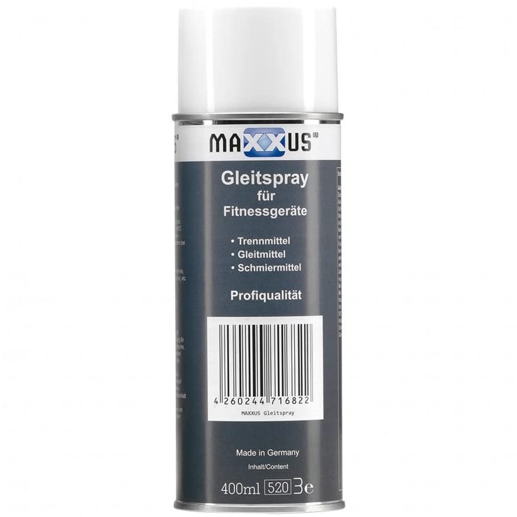 MAXXUS® Gleitspray 400 ml für Fitnessgeräte, fettfrei, temperaturbeständig