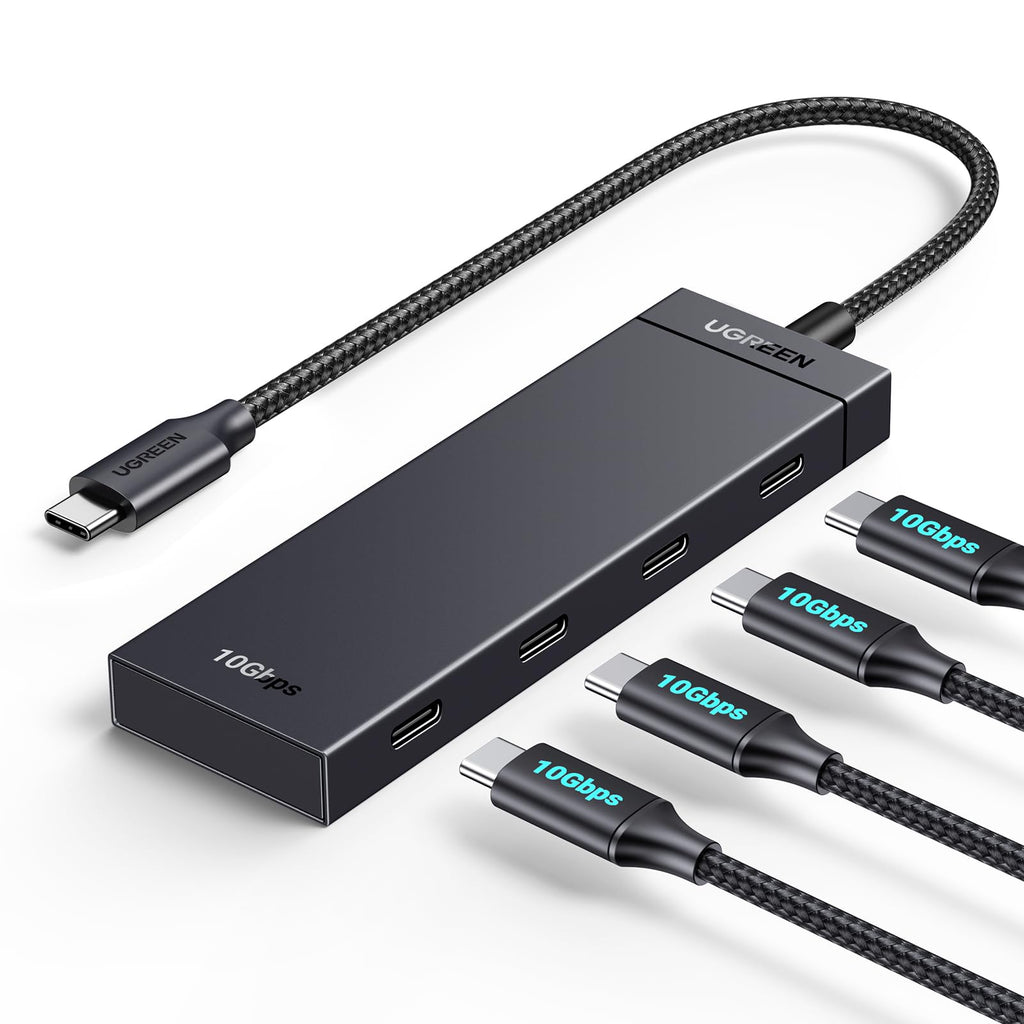 UGREEN USB C Hub 10 Gbps, Adapter mit 4*USB C 3.2 Ports (30cm)