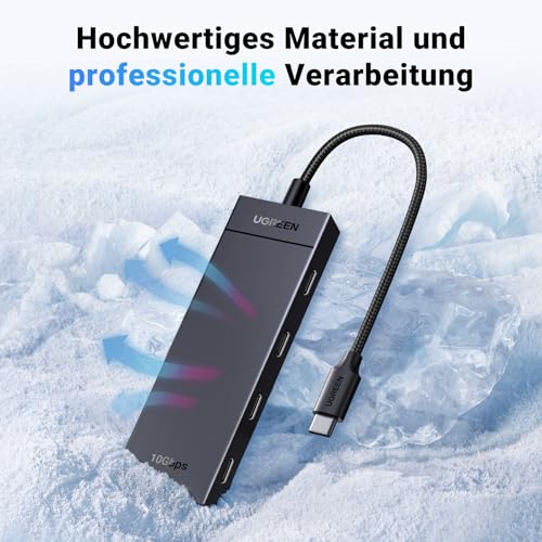UGREEN USB C Hub 10 Gbps, Adapter mit 4*USB C 3.2 Ports (30cm)