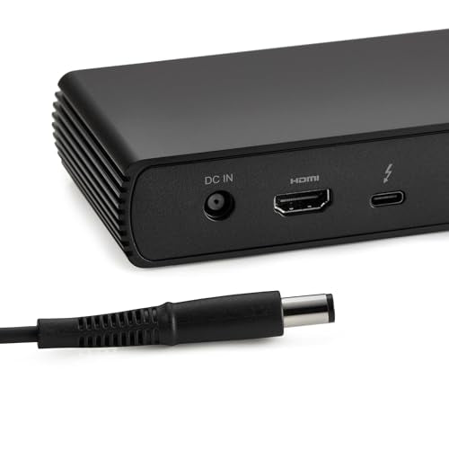 Amazon Basics Thunderbolt 4/USB 4 Pro-Dockingstation, 2 x TBT4, 1 x HDMI 2.1, 3 x USB A 3.1, RJ45, Dual-Display, Schwarz, 19,96 x 7,5 x 3,12 cm