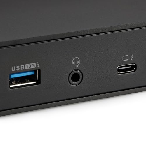 Amazon Basics Thunderbolt 4/USB 4 Pro-Dockingstation, 2 x TBT4, 1 x HDMI 2.1, 3 x USB A 3.1, RJ45, Dual-Display, Schwarz, 19,96 x 7,5 x 3,12 cm