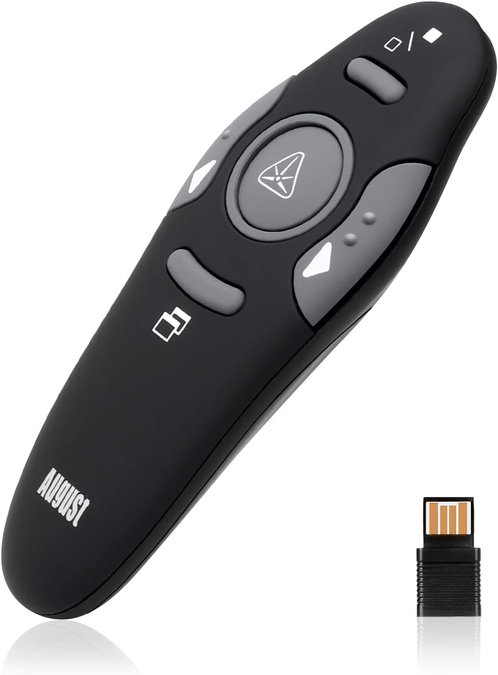 August LP205 Wireless Presenter 2.4GHz mit Highlighter, Shortcuts und Etui