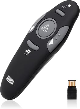 August LP205 Wireless Presenter 2.4GHz mit Highlighter, Shortcuts und Etui