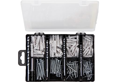 Bosch 173 tlg. Befestigungs Set (Dübel, Schrauben, Steinbohrer Ø 5-8 mm, Schrauberbits, Zubehör Bohrschrauber)