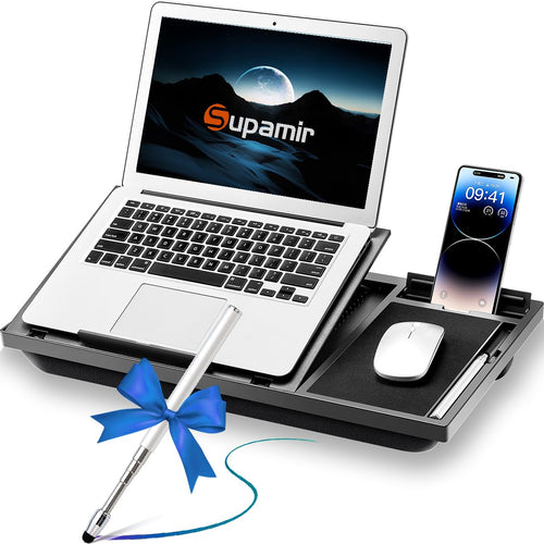 Ecognomic Laptopkissen Knietablett, Laptop Unterlage Schoß für Bett & Sofa, Value Packed mit einem Tables Stylus Pen. Für Notebooks von 13 bis 16,5 Zoll