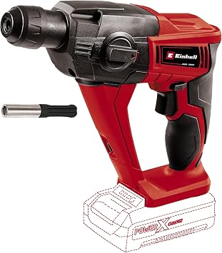 Einhell Akku Bohrhammer TE-HD 18 Li Solo Power X-Change (Lithium Ionen, 18V, 1,2 J, Bohrleistung in Beton 12 mm, SDS-plus-Aufnahme, LED-Licht, ohne Akku und Ladergerät)