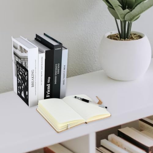 wenrescry Buchstützen, 4 Stück (2 Paare) im stilvollen baumförmigen Design, rutschfeste Basis, robuste Konstruktion, ideal für Schreibtische, Bücherregale und Dekoration am Arbeitsplatz