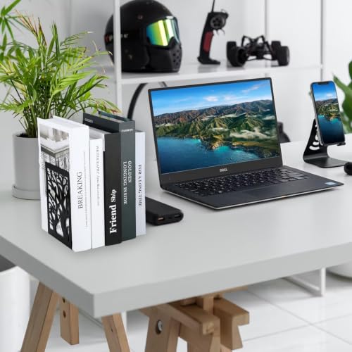 wenrescry Buchstützen, 4 Stück (2 Paare) im stilvollen baumförmigen Design, rutschfeste Basis, robuste Konstruktion, ideal für Schreibtische, Bücherregale und Dekoration am Arbeitsplatz
