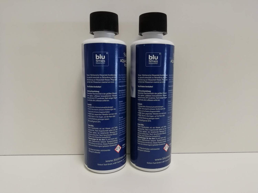 Wasserbett Konditionierer - Aqua Clean Plus (2er Sparpack) mit Vinyl - Reinigungstücher