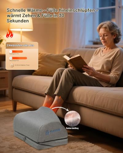 COMFIER Ergonomische Fußstütze für Schreibtisch mit Vibration und Wärme