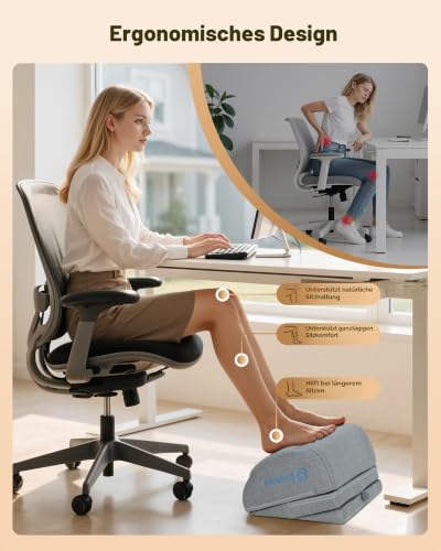 COMFIER Ergonomische Fußstütze für Schreibtisch mit Vibration und Wärme