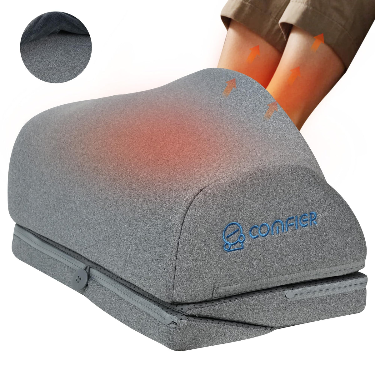 COMFIER Ergonomische Fußstütze für Schreibtisch mit Vibration und Wärme