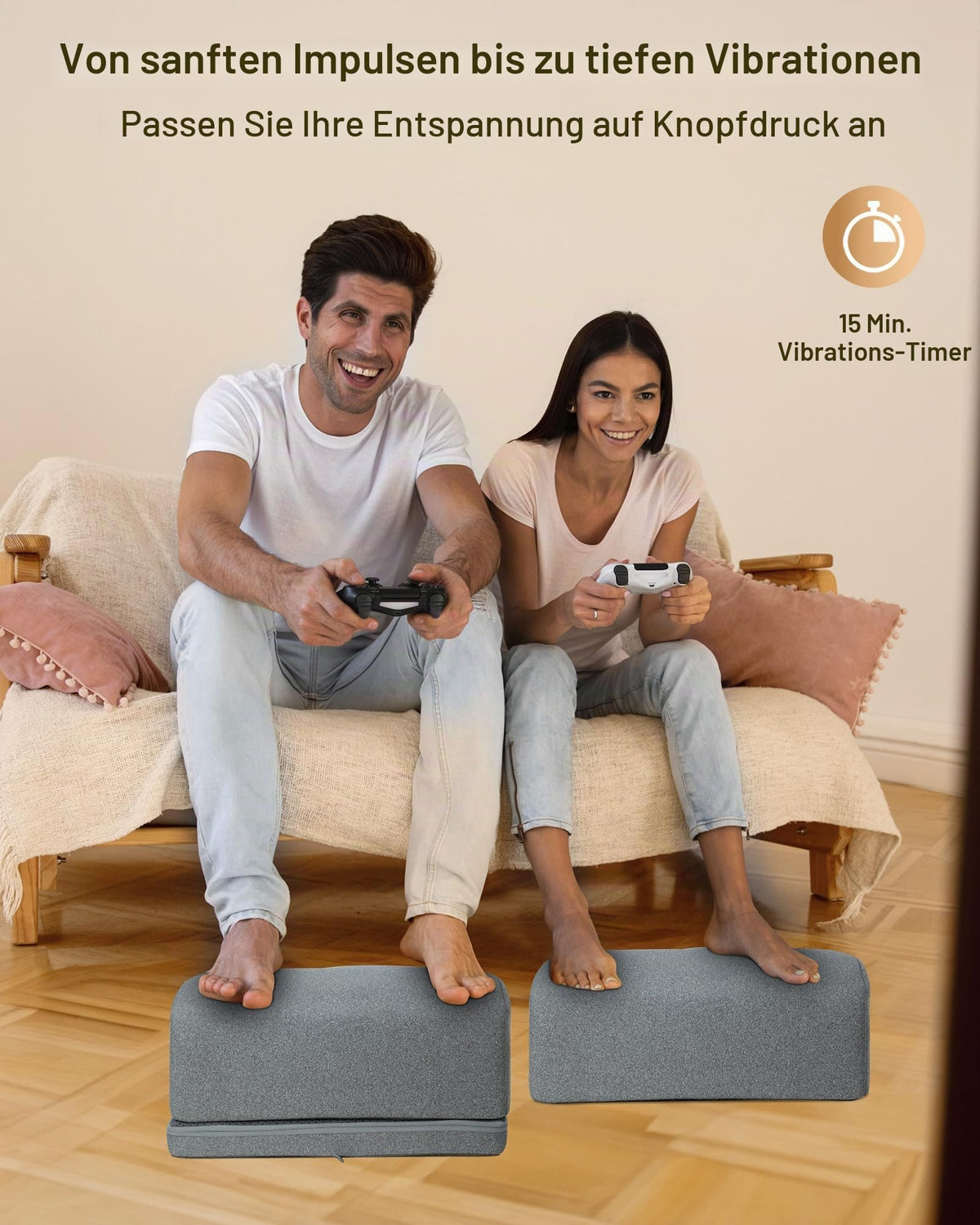 COMFIER Ergonomische Fußstütze für Schreibtisch mit Vibration und Wärme