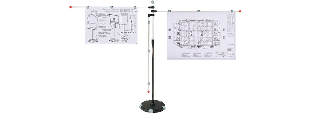 MAUL Planhalter A0 mobil silber höhenverstellbar mit Rollen