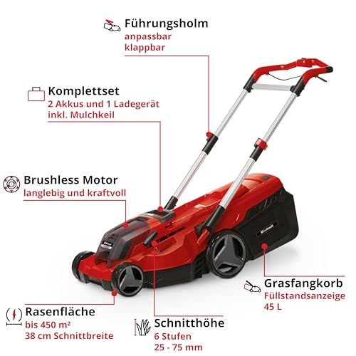 Einhell Professional Akku-Rasenmäher RASARRO 36/38 Kit