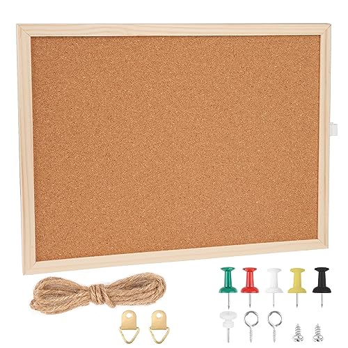 Pinnwand Kork 40x30cm, Pinwand mit Holzrahmen, Korkwand Pinnwand Klein