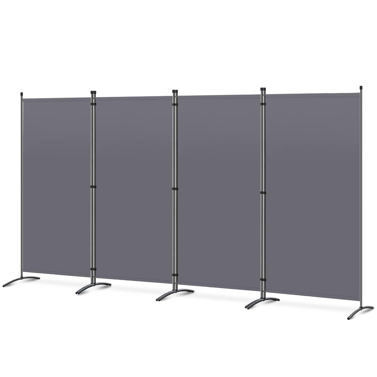 Angel Living Paravent 4 Teilig 324 x170cm Grau,Stellwand Sichtschutz Faltbarer Raumteiler Trennwand Sichtschut für Draußen Garten Schlafzimmer Wohnzimmer Büro Innen