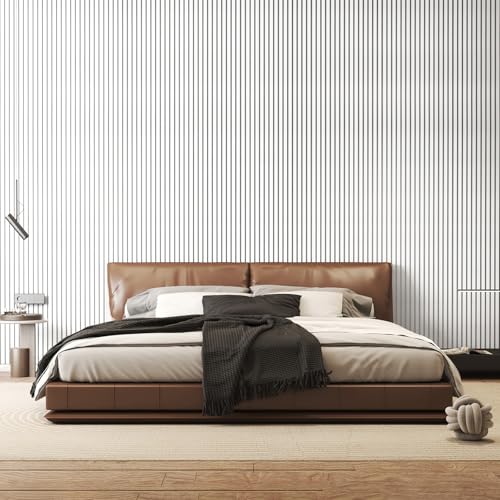 TONOR 8 Pack Akustikpaneele selbstklebend für deko 120x60x0.9 cm, Weiß