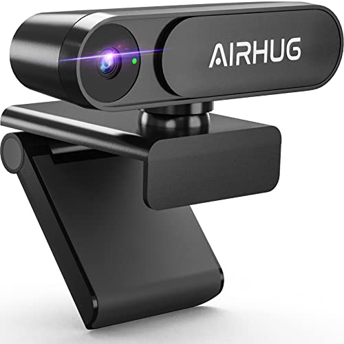 AIRHUG 2K Webcam ohne Mikrofon, mit Privacy-Abdeckung, USB für PC