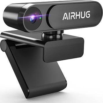 AIRHUG 2K Webcam ohne Mikrofon, mit Privacy-Abdeckung, USB für PC