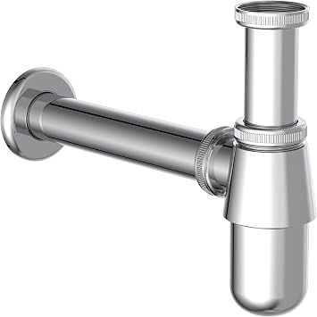 Siphon, Waschbecken Abfluss, Ablaufgarnitur für Waschbecken und Waschtisch, Geruchsverschluss mit Reinigungsöffnung, Flaschensiphon, Abflussrohr 98803110