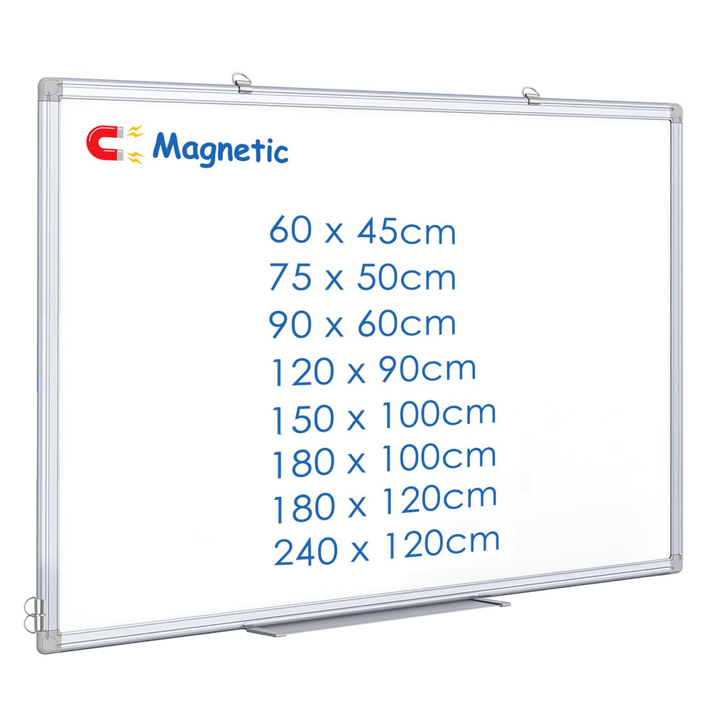 maxtek Whiteboard Magnetisch 60 x 45 cm, Magnettafel mit Alurahmen