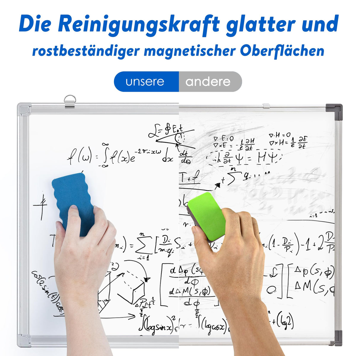 maxtek Whiteboard Magnetisch 60 x 45 cm, Magnettafel mit Alurahmen