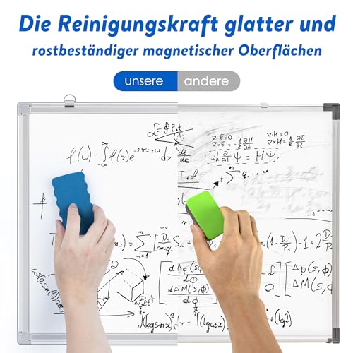 maxtek Whiteboard Magnetisch 60 x 45 cm, Magnettafel mit Alurahmen