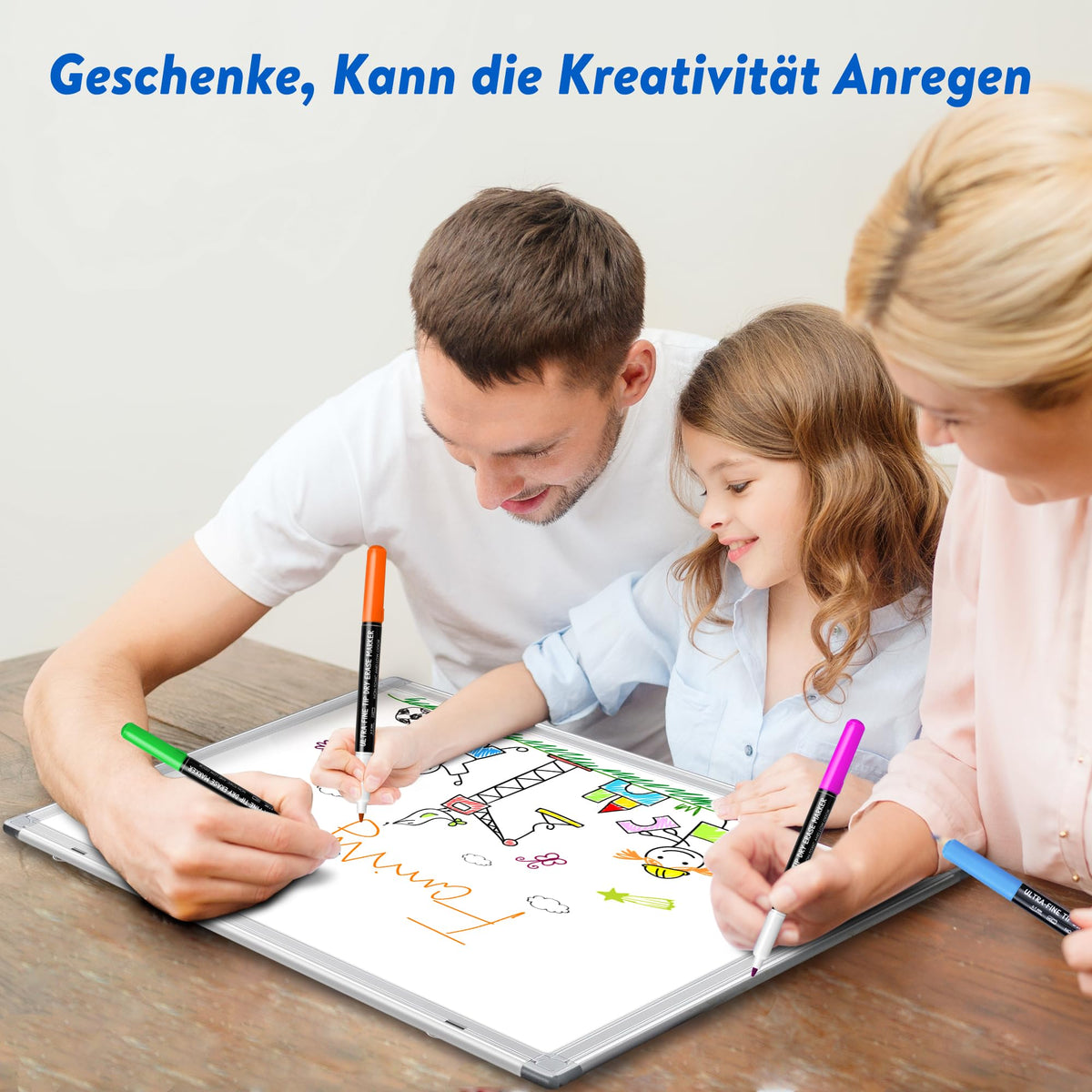 maxtek Whiteboard Magnetisch 60 x 45 cm, Magnettafel mit Alurahmen