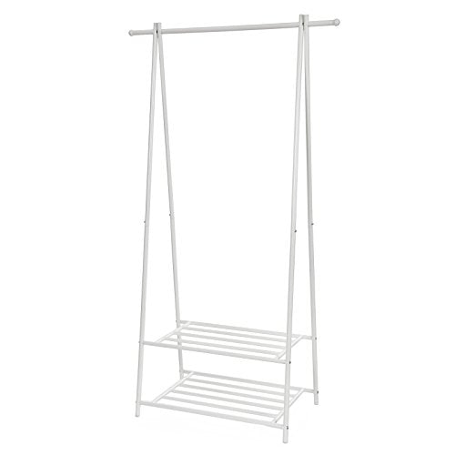 SONGMICS Kleiderständer, mit Ablage, aus Stahl, 87,8 x 41,6 x 155,7 cm