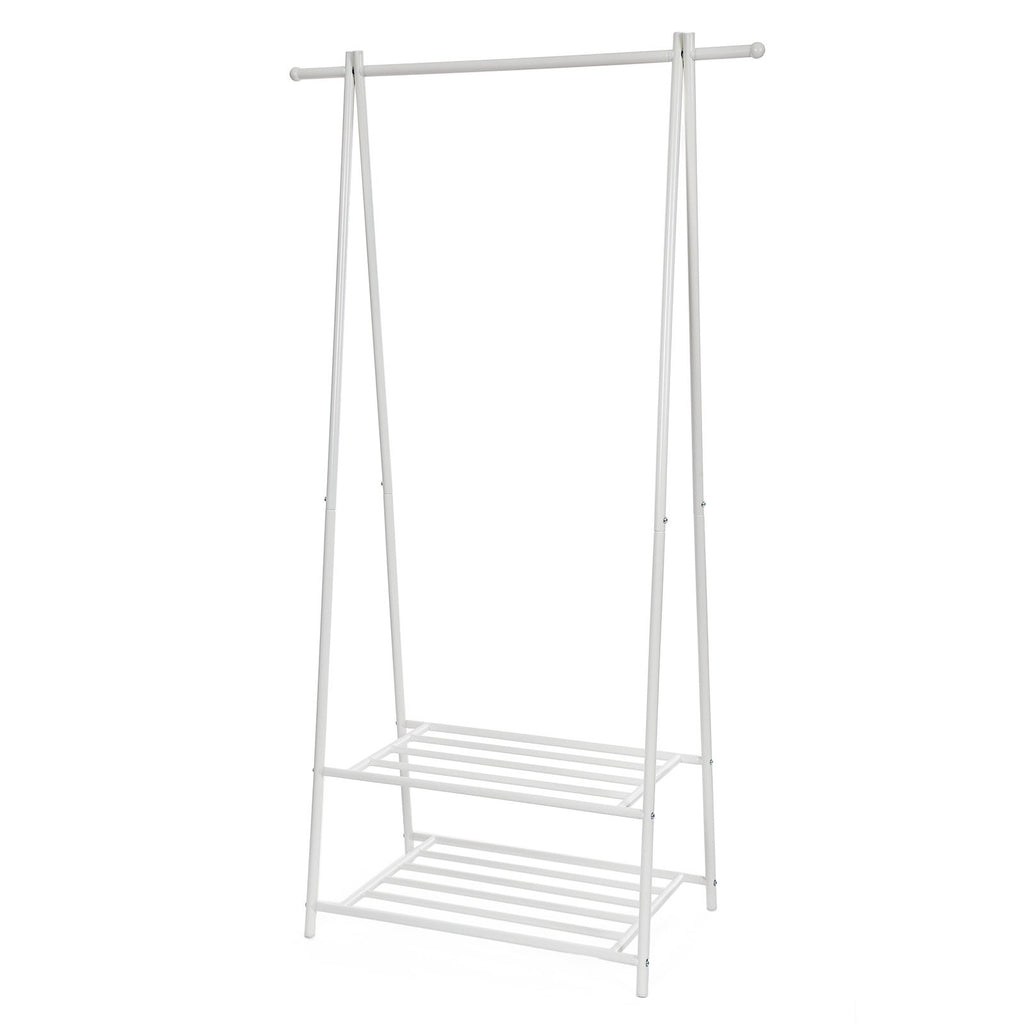 SONGMICS Kleiderständer, mit Ablage, aus Stahl, 87,8 x 41,6 x 155,7 cm