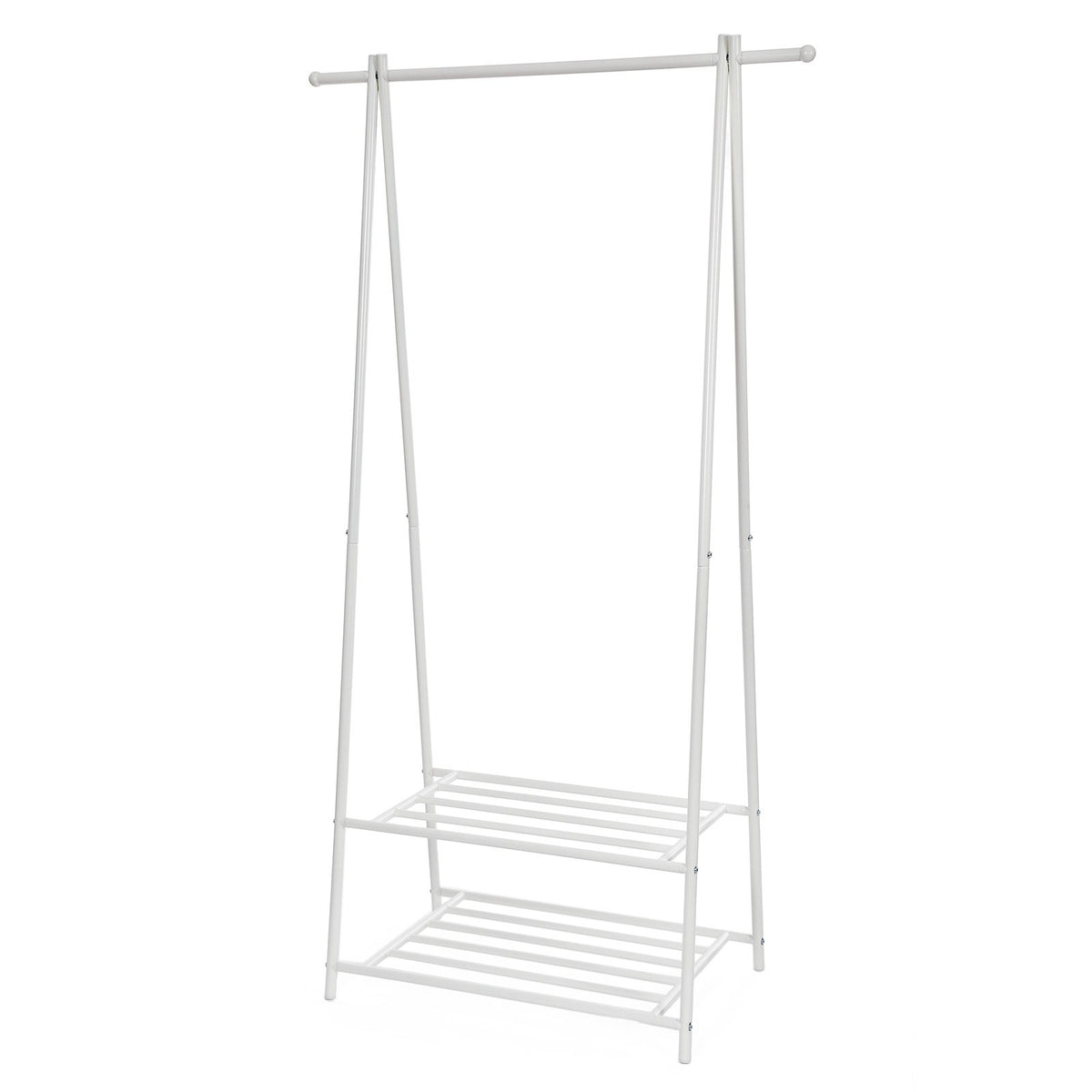 SONGMICS Kleiderständer, mit Ablage, aus Stahl, 87,8 x 41,6 x 155,7 cm