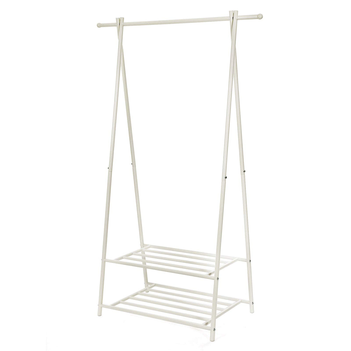 SONGMICS Kleiderständer, mit Ablage, aus Stahl, 87,8 x 41,6 x 155,7 cm