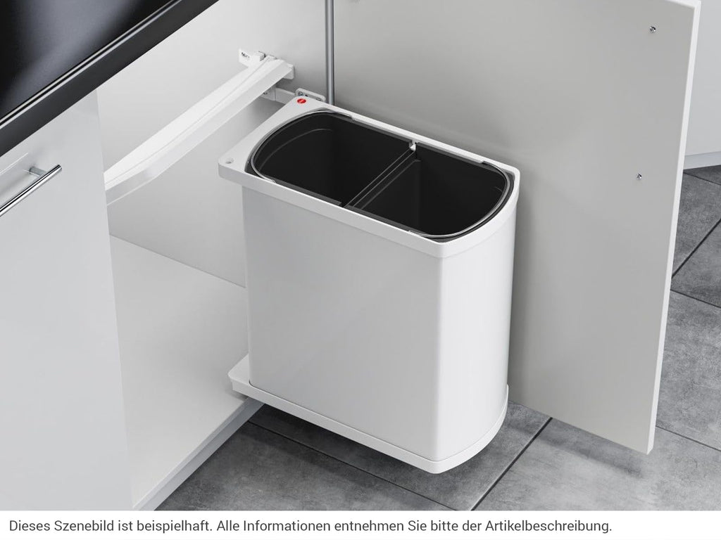 Hailo AS Duo 8/8 3416001 Einbau Abfallsammler Weiß